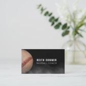 Baseball Coach Instructor Black Visitenkarte (Stehend Vorderseite)