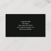 Baseball Coach Instructor Black Visitenkarte (Rückseite)