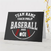 Baseball Coach Mama-Spieler Dankeschön Karte (Gelbe Blume)