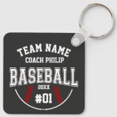 Baseball Coach Mama-Spieler Dankeschön Schlüsselanhänger (Rückseite)