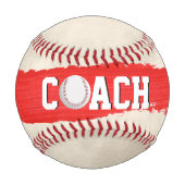 Baseball-Coach mit Ball in Farbe (Vorderseite)