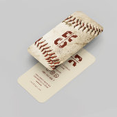 Baseball Coach Monogram Rustic Baseball Initialen Visitenkarte
