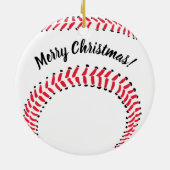 Baseball Coach Personalisiert Weihnachten Keramikornament (Hinten)