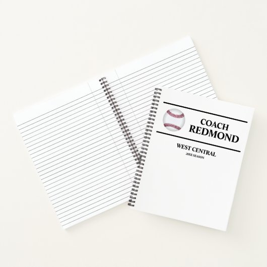 Baseball Coach SpiralNotebook Notizblock (Innenseite)