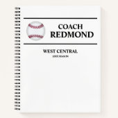 Baseball Coach SpiralNotebook Notizblock (Vorderseite)