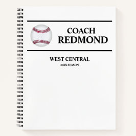 Baseball Coach SpiralNotebook Notizblock