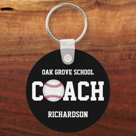 Baseball Coach Sport Schlüsselanhänger (Rückseite)