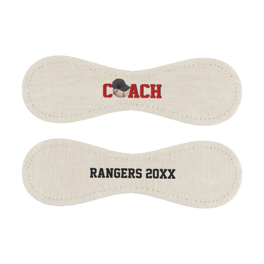 Baseball Coach Text mit Ball und Hut (Paneele)