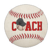Baseball Coach Text mit Ball und Hut (Vorderseite)