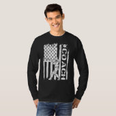 Baseball Coach USA Flag Baseball Trainer Coaching T-Shirt (Vorne ganz)