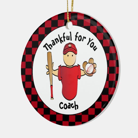Baseball Coach Vielen Dank, dass Sie eine Idee Keramik Ornament (Links)