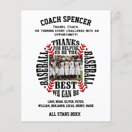 Baseball Coach vielen Dank Flyer