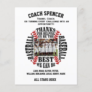 Baseball Coach vielen Dank Flyer