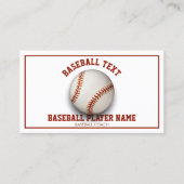 Baseball Coach Visitenkarte (Vorderseite)