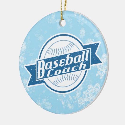 Baseball Coach Weihnachtsfeierlichkeiten Dekoratio Keramik Ornament (Links)