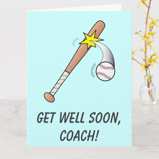 Baseball Coach wird bald gut Karte (Gelbe Blume)
