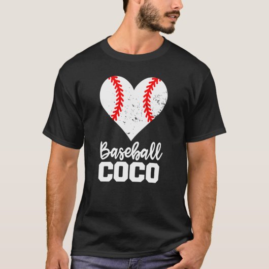 Baseball Coco Baseball Herz Grandma Coco T-Shirt (Vorderseite)
