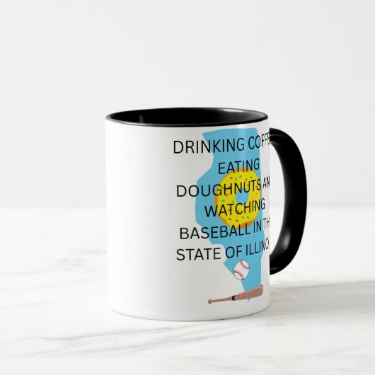Baseball, coffee and donuts in Illinois Tasse (VorderseiteRechts)