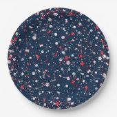 Baseball Confetti, Blue-PAPER-PARTY-TELLER Pappteller (Vorderseite)
