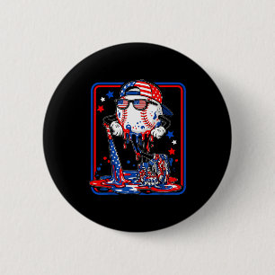 Baseball coole Tropfen 4. Juli patriotisch amerika Button