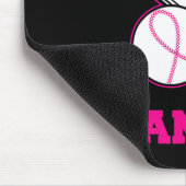 Baseball - Cooles Brustkrebs-Bewusstsein G Mousepad (Ecke)