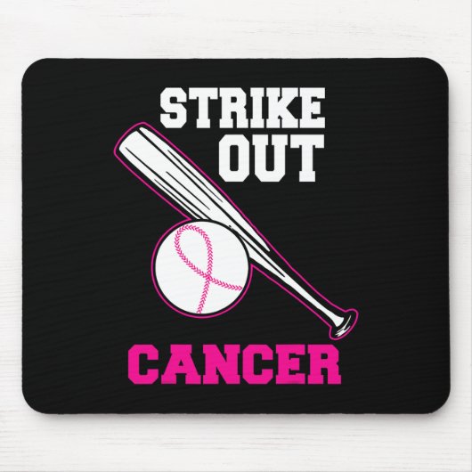 Baseball - Cooles Brustkrebs-Bewusstsein G Mousepad (Vorne)