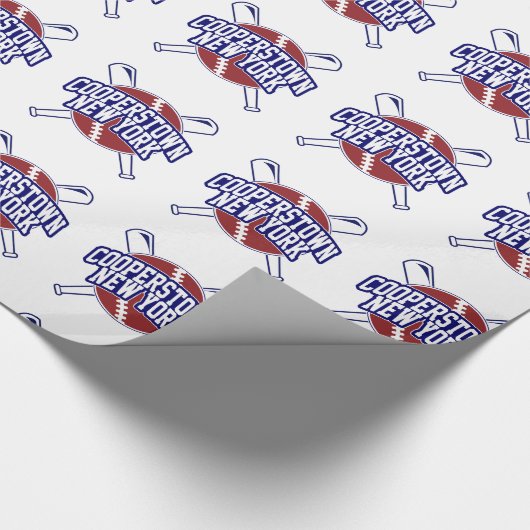 Baseball Cooperstown New York Geschenkpapier (Ecke)