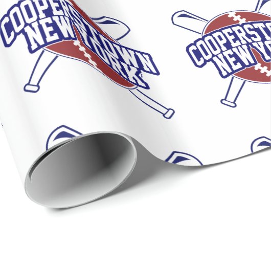 Baseball Cooperstown New York Geschenkpapier (Rolleneckpunkt)