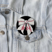 Baseball-Coquette/Bogen mit benutzerdefinierter Sp Button (Beispiel)