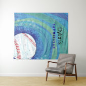 BASEBALL CRAZE Bar Bat Mitzvah Einladung Wandteppich (Beispiel (Horizontal))