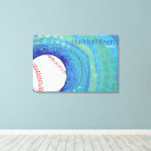 BASEBALL CRAZE Sign-In-Memory-Board Leinwanddruck (Insitu (Holzboden))