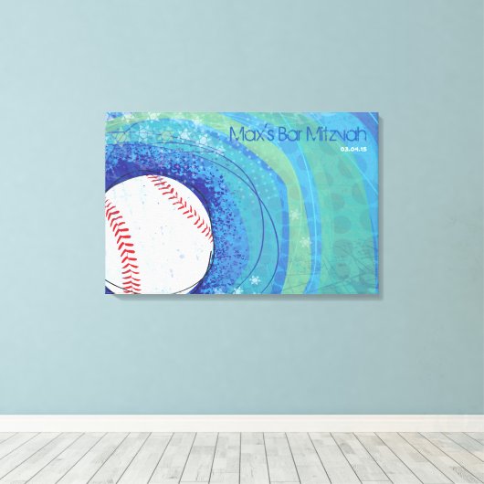 BASEBALL CRAZE Sign-In-Memory-Board Leinwanddruck (Insitu (Holzboden))