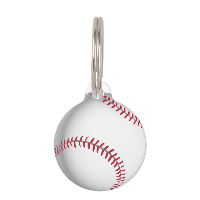 Baseball-Cricketball-Image Haustiermarke (Vorderseite)