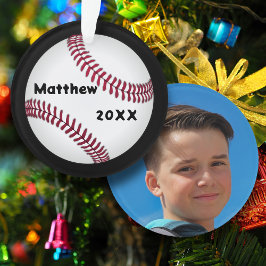 Baseball Custom Foto Keepake Ornament