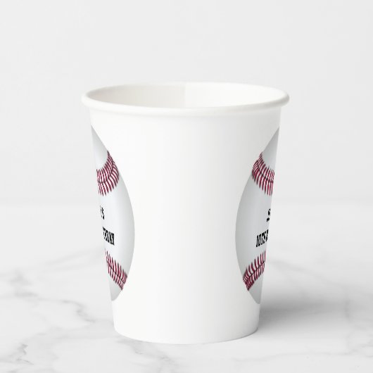 Baseball Custom Geburtstag Pappbecher (Links)