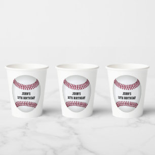 Baseball Custom Geburtstag Pappbecher