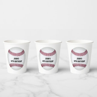 Baseball Custom Geburtstag Pappbecher