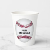Baseball Custom Geburtstag Pappbecher (Vorderseite)