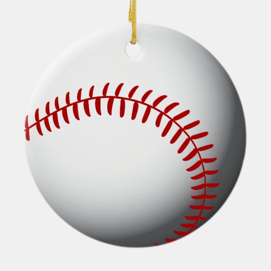 Baseball Custom Keramik Ornament (Hinten)
