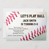 Baseball Custom Man Birthday Einladung (Vorderseite)