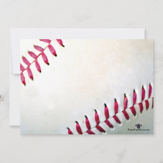Baseball Custom Man Birthday Einladung (Rückseite)