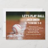 Baseball Custom Man Birthday Einladung (Vorderseite)
