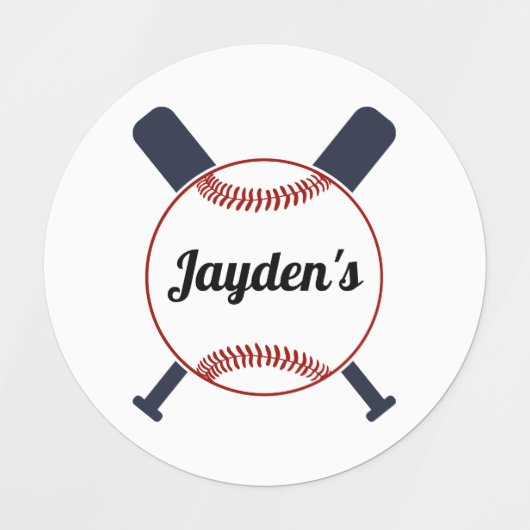 Baseball dachte. etiketten (Design 1)