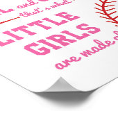 Baseball dachte, was kleine Mädchen sind Poster (Ecke)