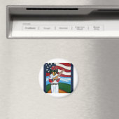 Baseball Dackel Magnet (In Situ (Geschirrspüler))