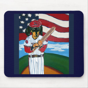 Baseball Dackel Mousepad