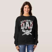 Baseball Dad Daddy Papa Apparel Dad Baseball Fathe Sweatshirt (Vorne ganz)