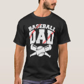 Baseball Dad Daddy Papa Apparel Dad Baseball Fathe T-Shirt (Vorderseite)