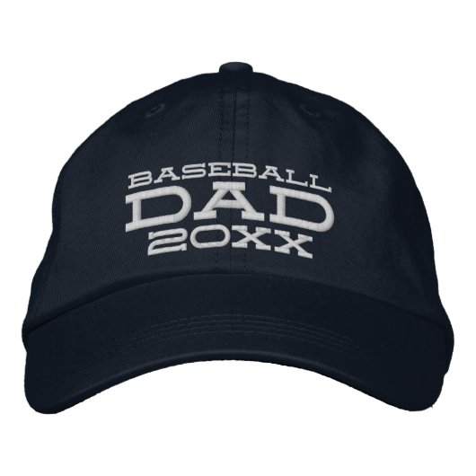 Baseball Dad Edit Jahr SUPER DAD Bestickte Baseballkappe (Vorderseite)