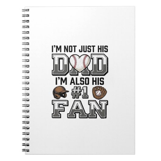 Baseball Dad Number 1 Fan Vintage Shirt Design_1 Notizblock (Vorderseite)